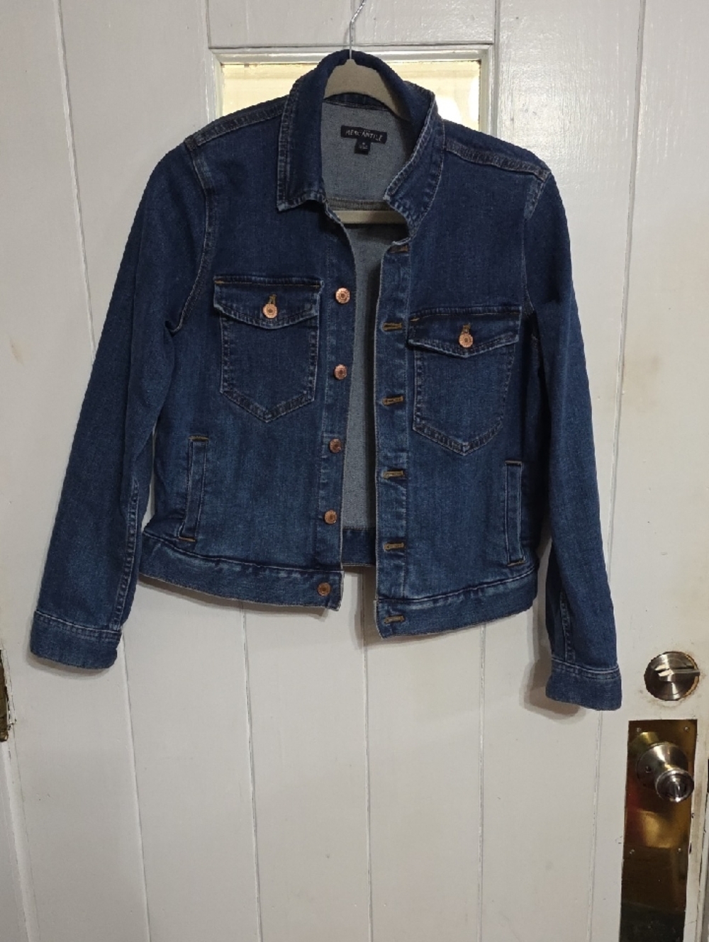 J Crew Mercantile Women's Denim Jacket Stretch Comfort Pockets Classic Sz S EUC‎